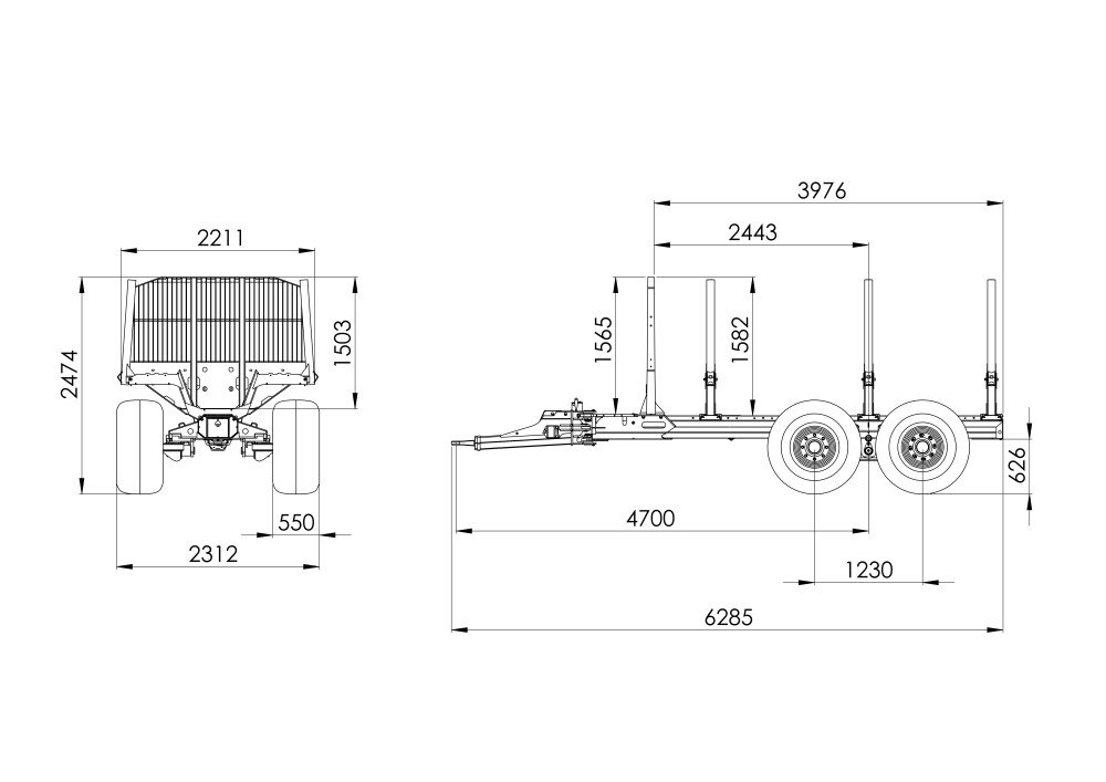 Miško priekaba PALMS 11UX - Image 3